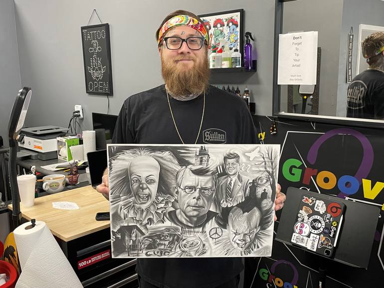 Original Figurative People Drawing by Ryan Dawson
