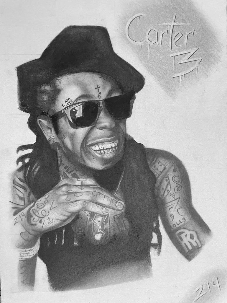 Lil Wayne Rapper, Songwriter, Singer Pencil Drawing Drawing by Ryan Dawson  | Saatchi Art