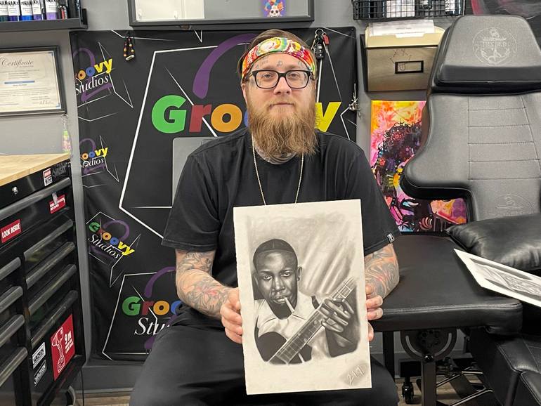Original Figurative People Drawing by Ryan Dawson