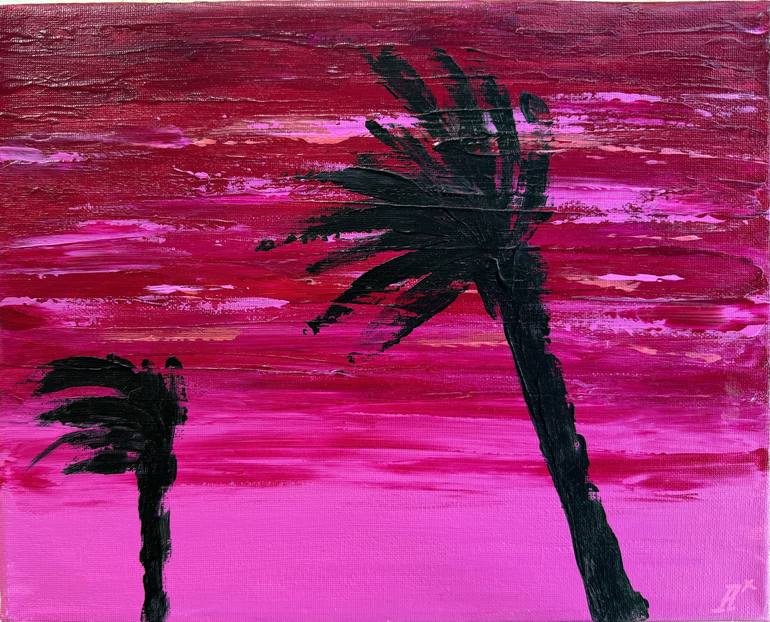 Original Pop Art Beach Painting by Anzhelika Bielan