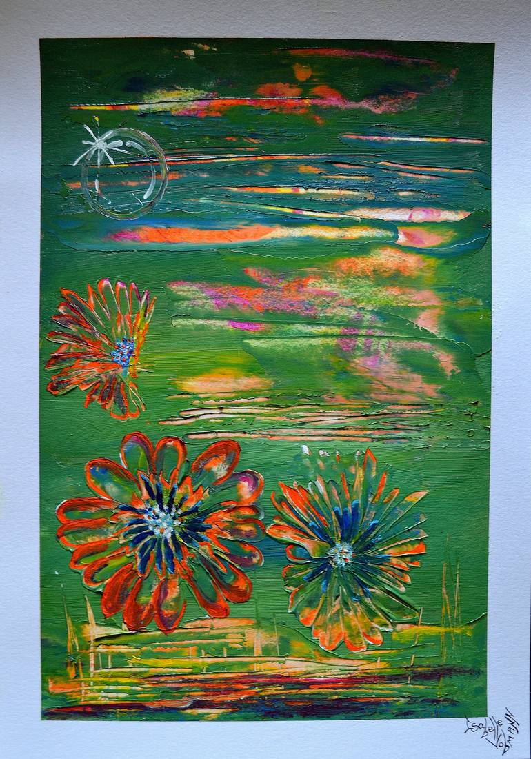 Je t'aime, un peu, beaucoup ! Painting by Isabelle Vobmann | Saatchi Art