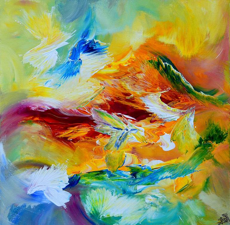 Original Abstract Painting by Isabelle Vobmann | Abstract Art on Canvas | The way to inner peace