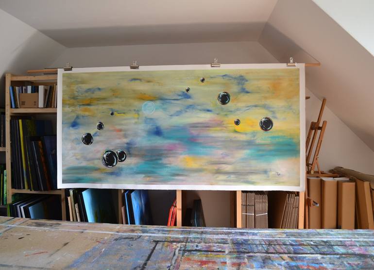 Original Contemporary Outer Space Painting by Isabelle Vobmann