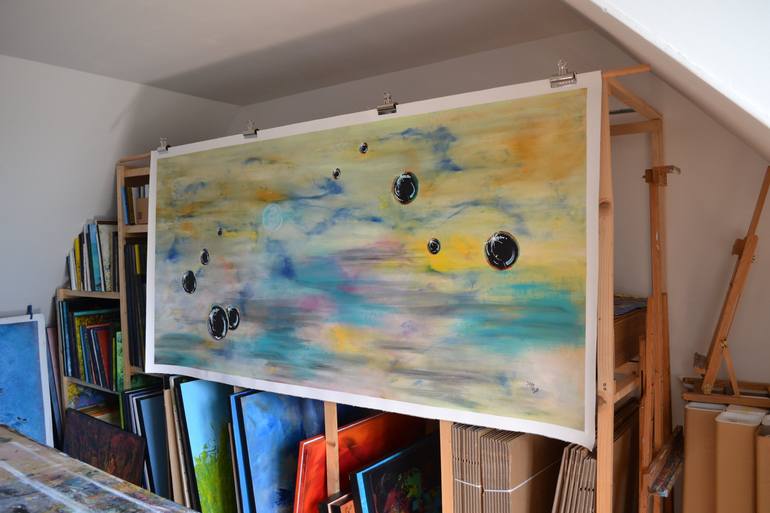 Original Contemporary Outer Space Painting by Isabelle Vobmann