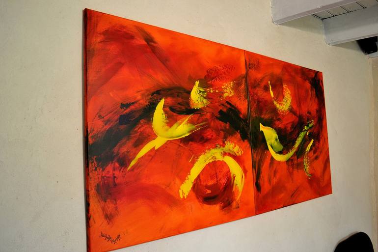 Original Abstract Music Painting by Isabelle Vobmann