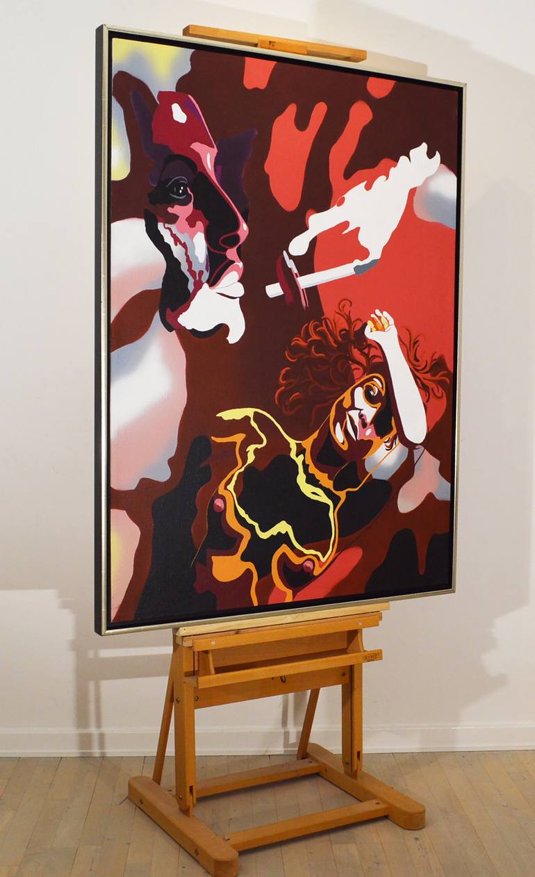 Original Expressionism Love Painting by Volkvard Art
