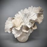 Ivory Wave Sculpture // 253 by Rikke Laursen