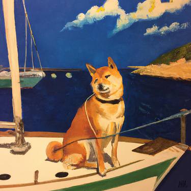 Shiba Inu on Yacht in Barcelona thumb