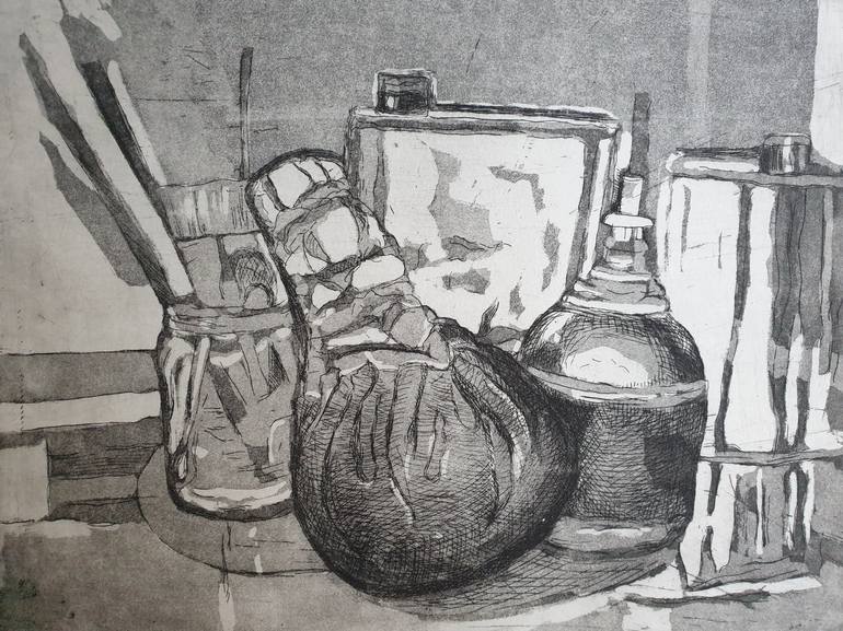 Original Contemporary Still Life Printmaking by Irina Jesinger