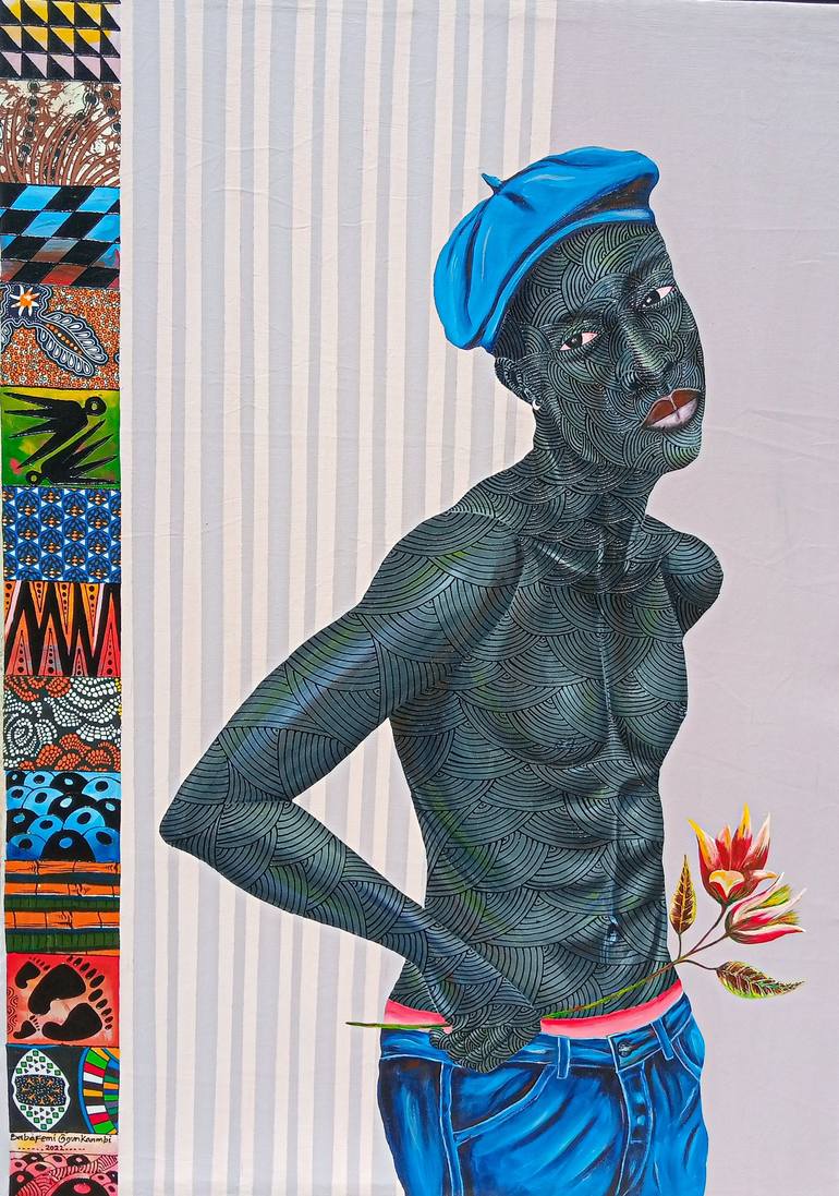 Print of Contemporary Portrait Paintings by Babafemi Ogunkanmbi