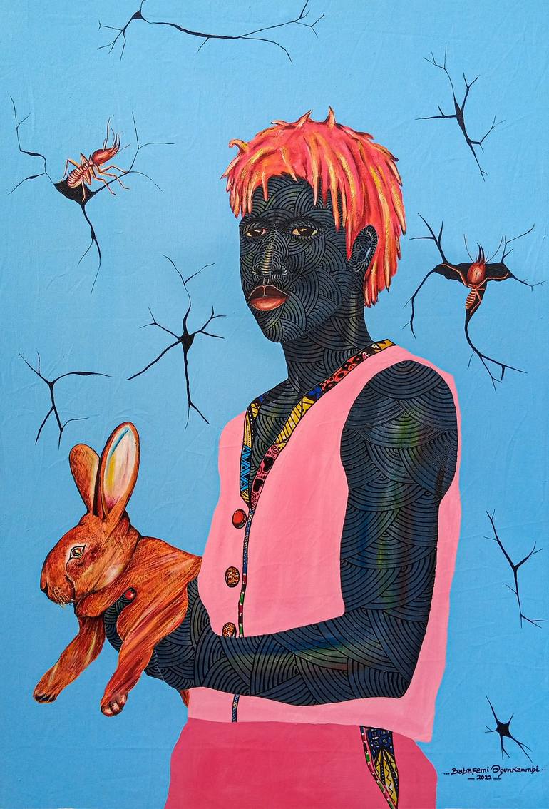 Print of Contemporary Portrait Paintings by Babafemi Ogunkanmbi