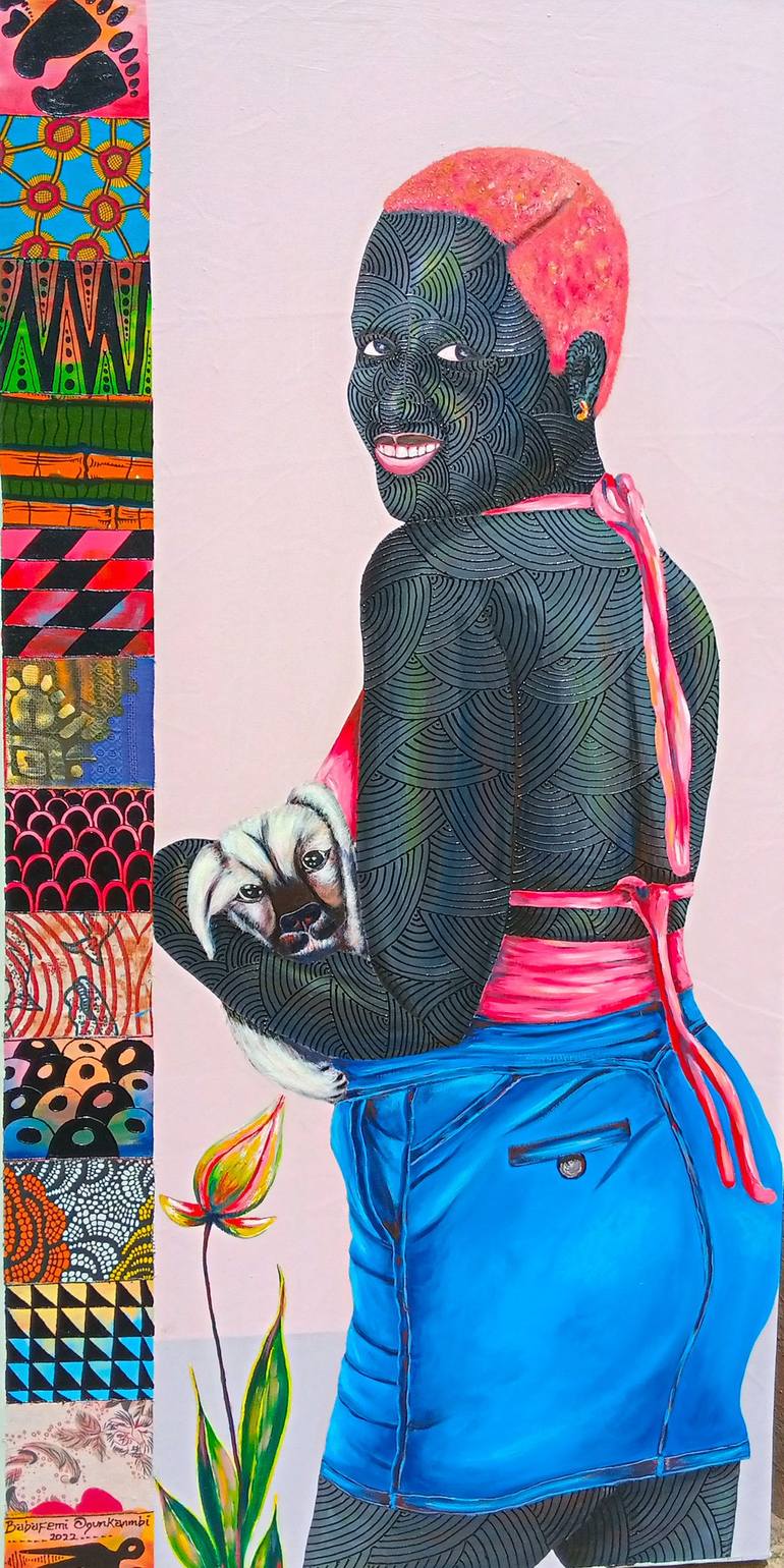 Print of Contemporary Portrait Paintings by Babafemi Ogunkanmbi