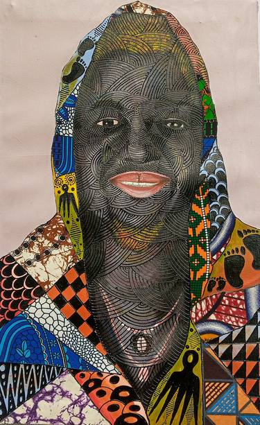 Print of Portrait Mixed Media by Babafemi Ogunkanmbi