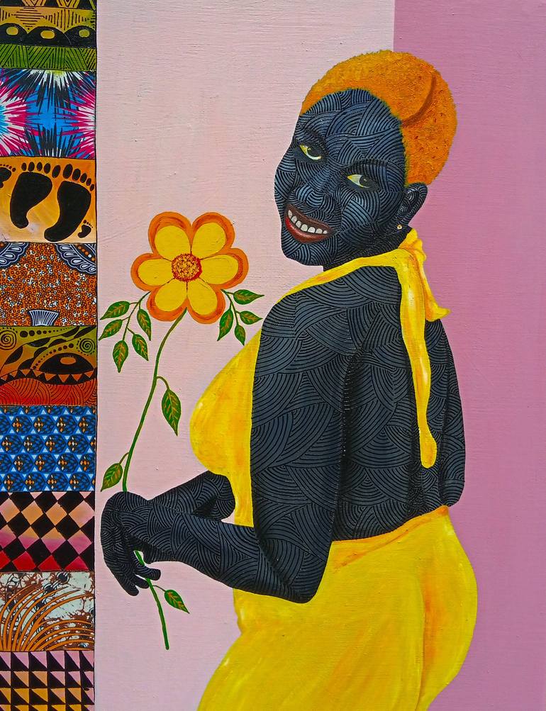Print of Contemporary Portrait Paintings by Babafemi Ogunkanmbi