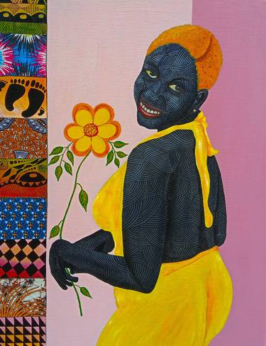 Original Contemporary Portrait Paintings by Babafemi Ogunkanmbi