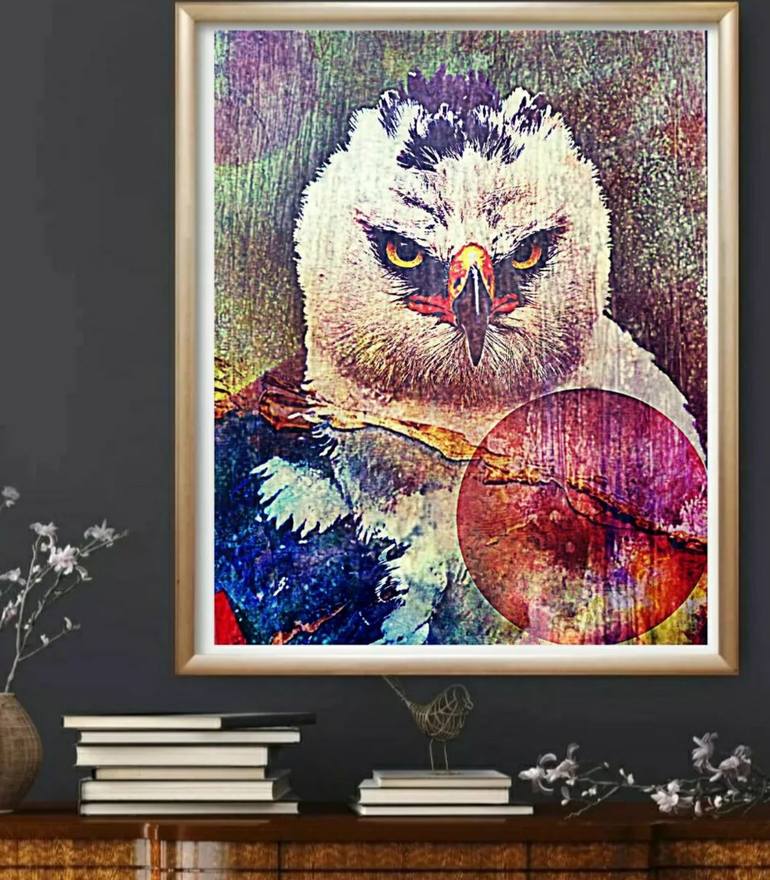 Original Abstract Animal Painting by Yrii Bilianivskyy