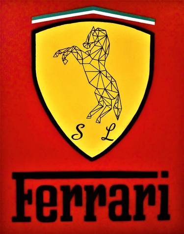 Geometric Ferrari logo thumb