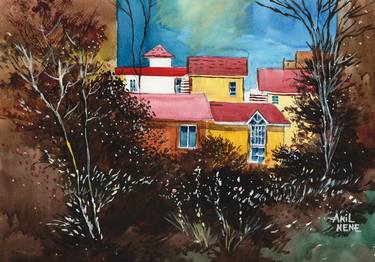 Original Impressionism Architecture Paintings by Anil Nene