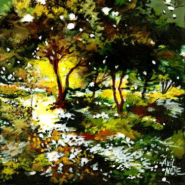 Print of Impressionism Landscape Paintings by Anil Nene