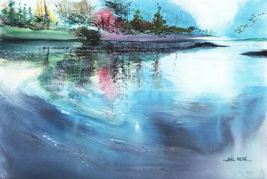 Print of Photorealism Water Paintings by Anil Nene