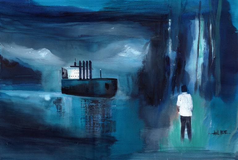 Print of Conceptual Boat Paintings by Anil Nene