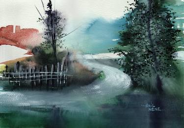 Original Conceptual Landscape Paintings by Anil Nene