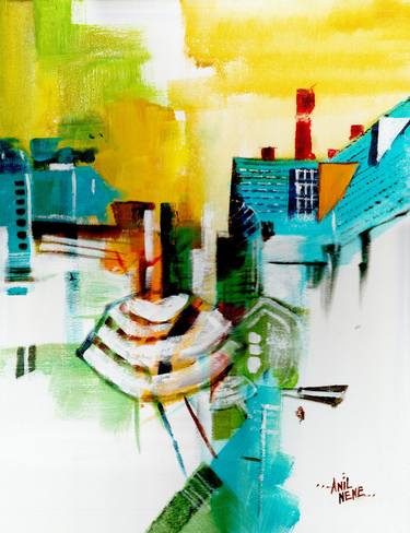 Original Abstract Expressionism Abstract Paintings by Anil Nene