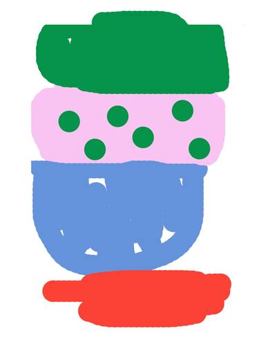 Untitled (Green, pink, red & blue) thumb
