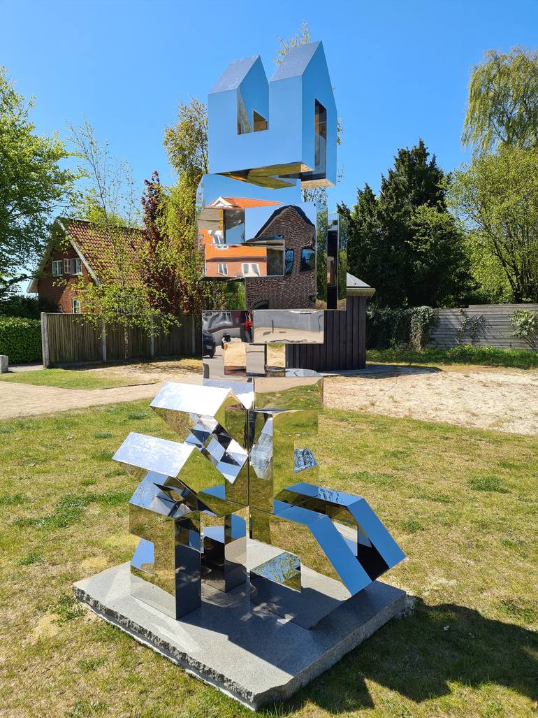 Original Abstract Outer Space Sculpture by Jens Ingvard Hansen