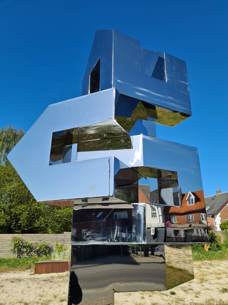 Original Abstract Outer Space Sculpture by Jens Ingvard Hansen