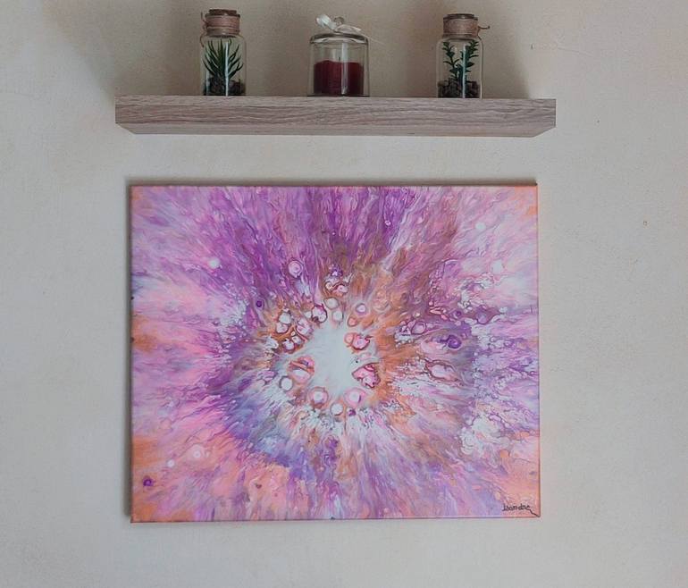 Original Outer Space Painting by Isabelle  Rozotte 