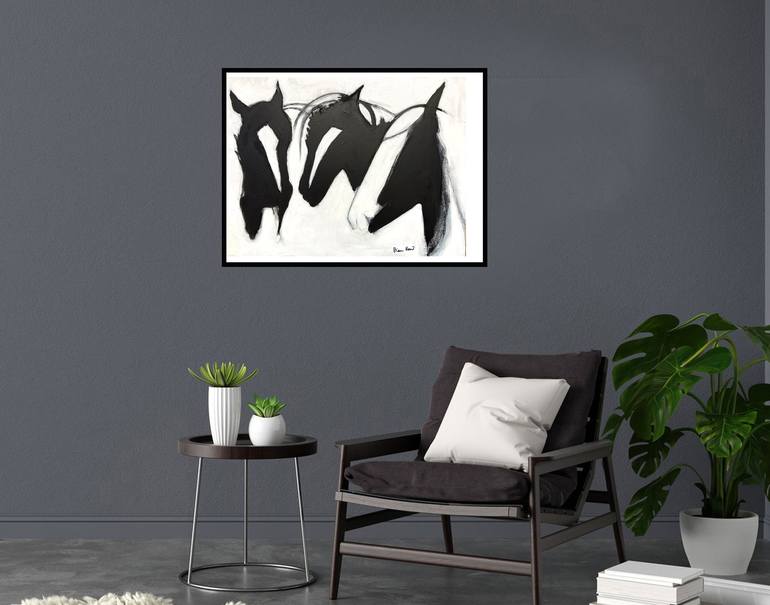 Original Abstract Horse Painting by DIANA HAND