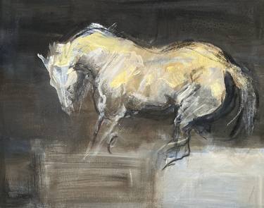Original Figurative Horse Paintings by DIANA HAND