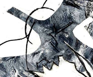 Original Black & White Abstract Painting by Diana Hand