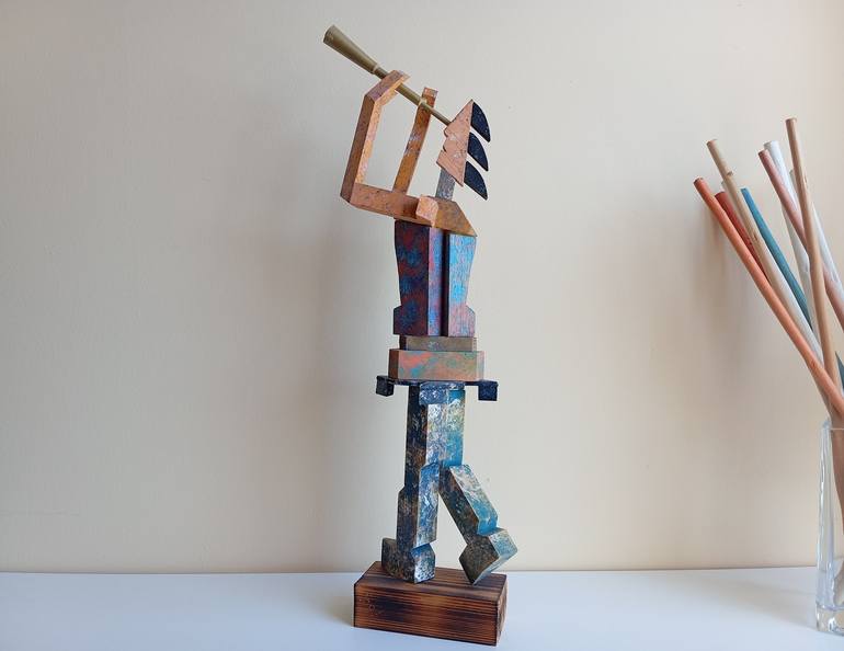 Original Abstract Expressionism Culture Sculpture by José Manuel Solares