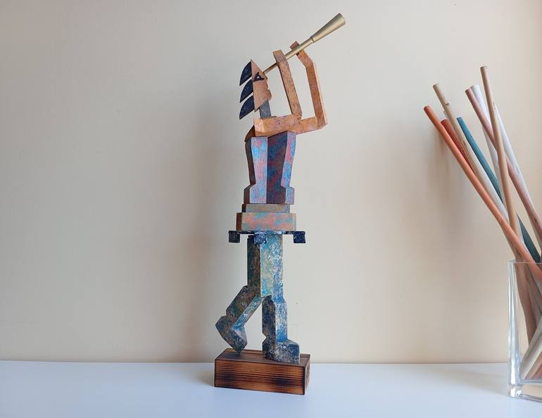 Original Abstract Expressionism Culture Sculpture by José Manuel Solares