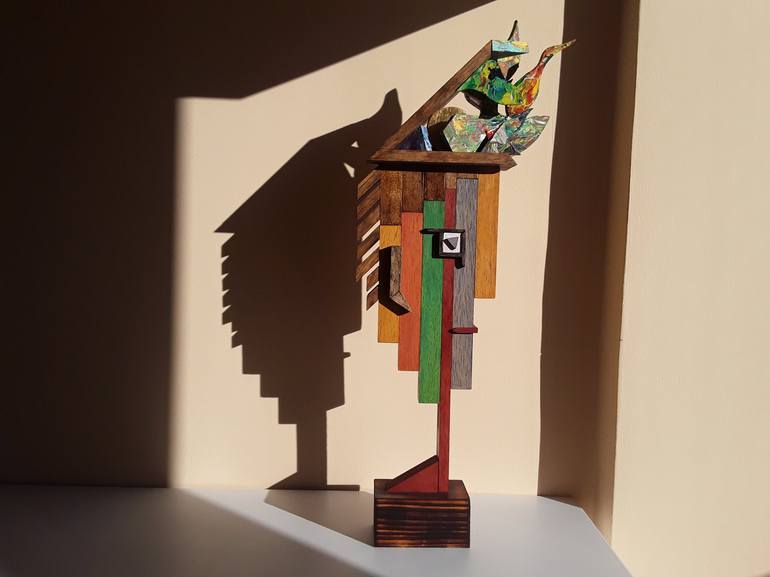 Original Cubism Abstract Sculpture by José Manuel Solares