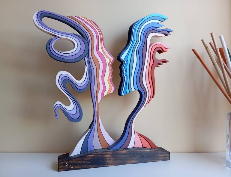 Original Abstract Expressionism Geometric Sculpture by José Manuel Solares