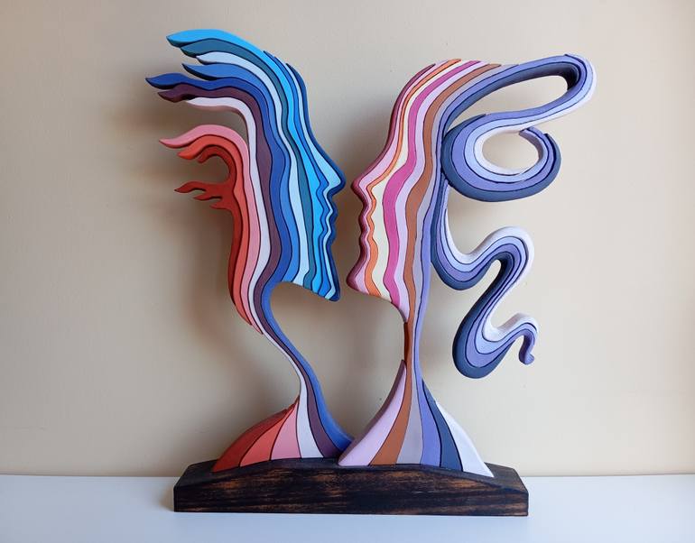 Original Abstract Expressionism Geometric Sculpture by José Manuel Solares