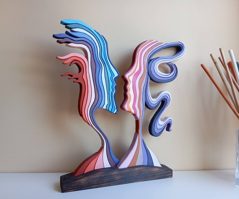 Original Abstract Expressionism Geometric Sculpture by José Manuel Solares