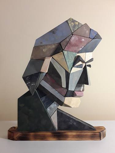 Original Cubism Geometric Sculpture by José Manuel Solares