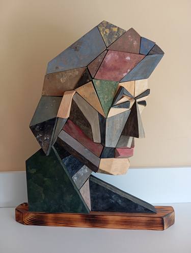 Original Cubism Geometric Sculpture by José Manuel Solares