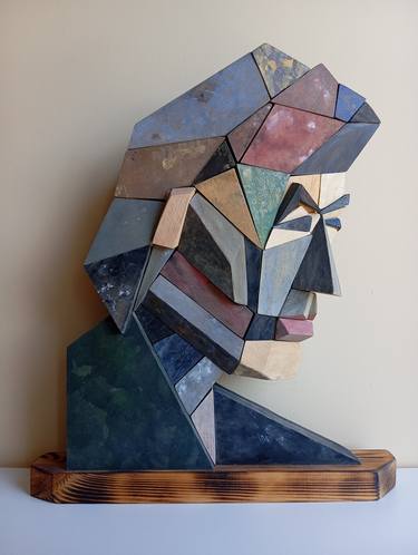 Original Cubism Geometric Sculpture by José Manuel Solares