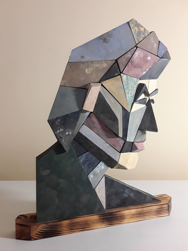 Original Cubism Geometric Sculpture by José Manuel Solares