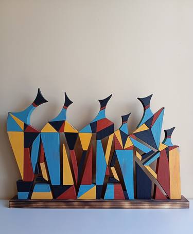 Original Bauhaus Abstract Sculpture by José Manuel Solares