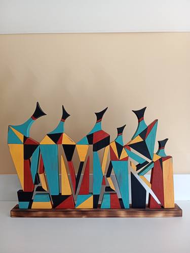 Original Bauhaus Abstract Sculpture by José Manuel Solares