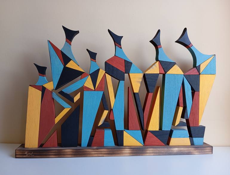 Original Bauhaus Abstract Sculpture by José Manuel Solares