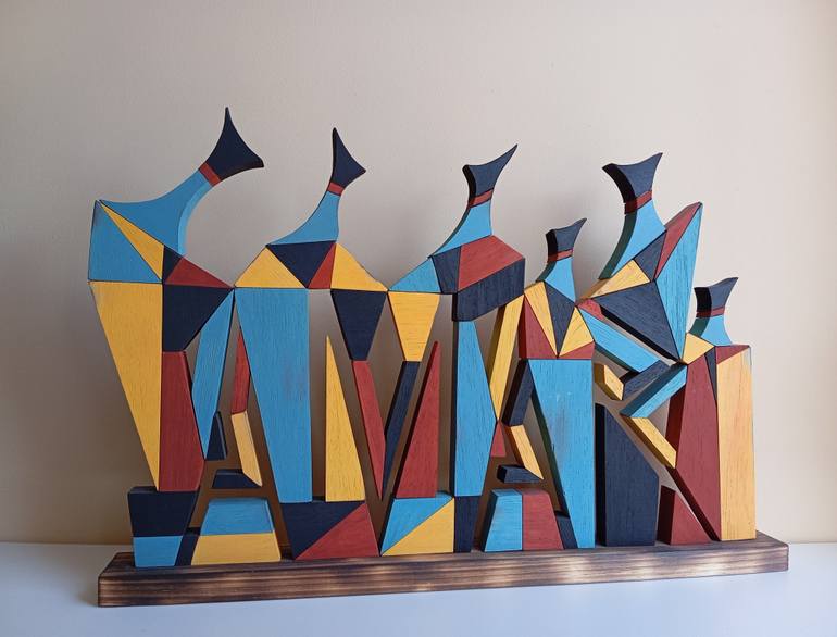 Original Bauhaus Abstract Sculpture by José Manuel Solares