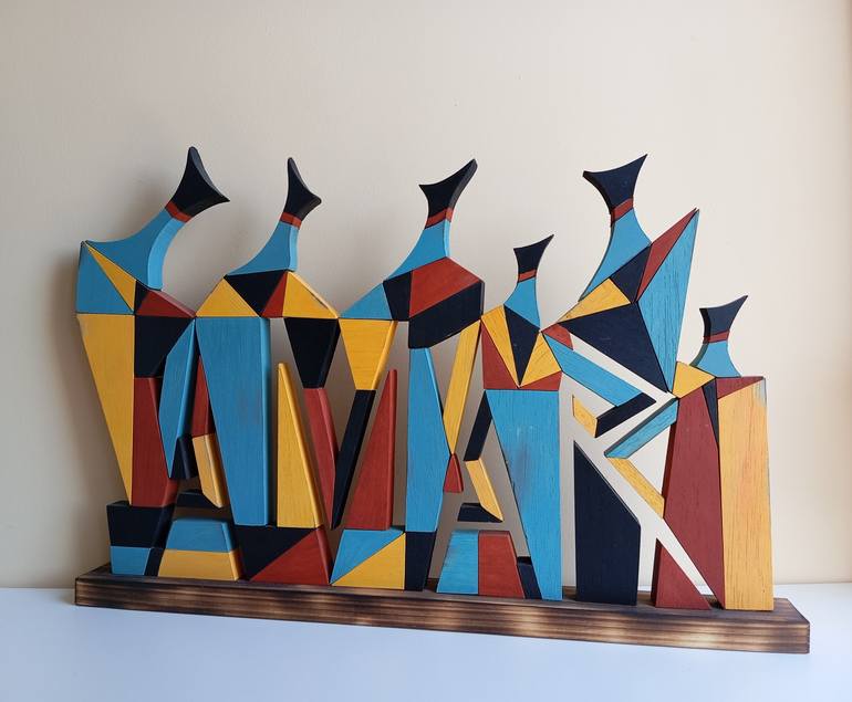 Original Bauhaus Abstract Sculpture by José Manuel Solares