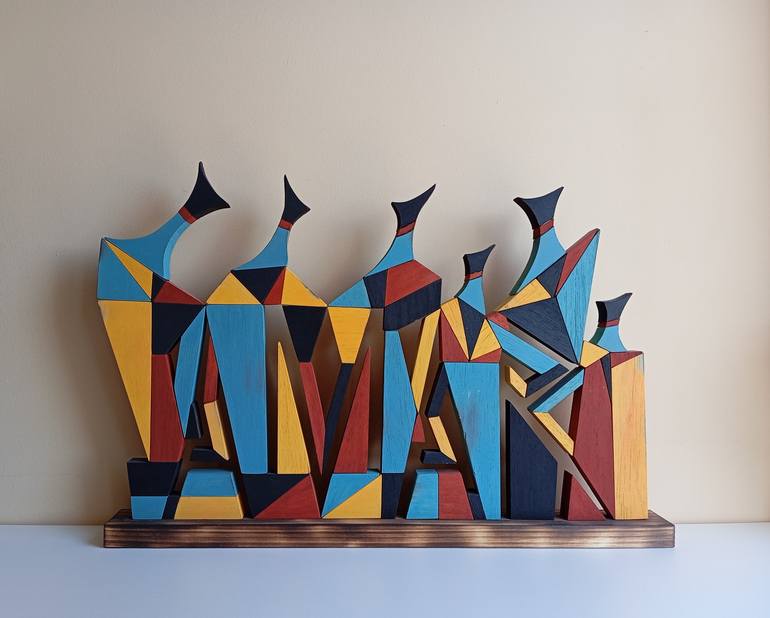 Original Bauhaus Abstract Sculpture by José Manuel Solares